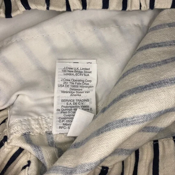 J.Crew linen blend striped drawstring shorts M - Picture 11 of 12